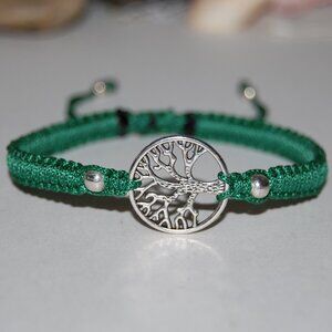 Tree of Life Bracelet,Braided Bracelet,Tree Green Bracelet,Tree Bracelet